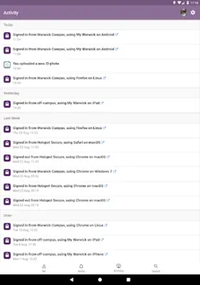 My Warwick android App screenshot 1